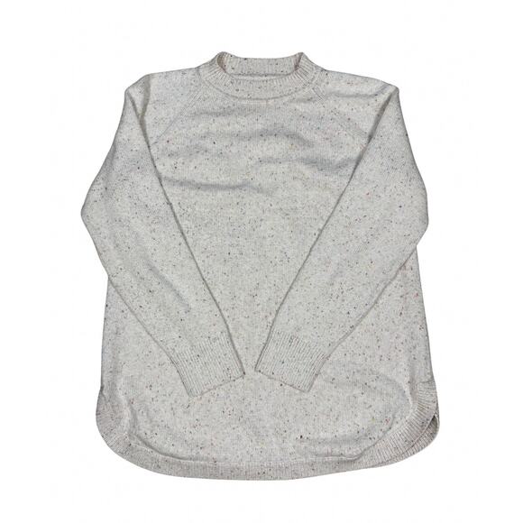 LOFT Cream Confetti Crewneck Sweater Women’s Large Lightweight Knit Cozy - Picture 1 of 5